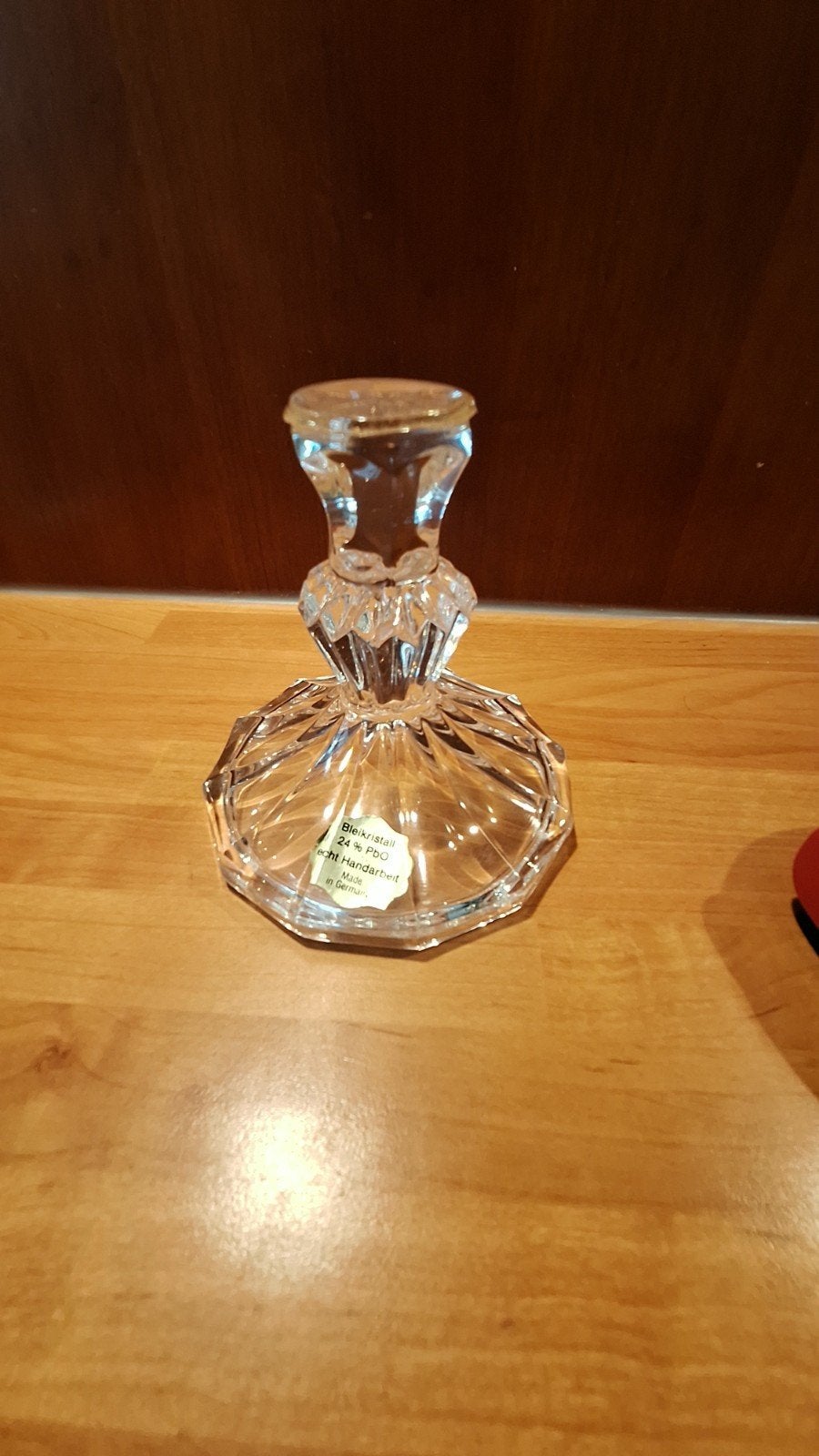 Prachtige kristallen deksel  24% loodkristal, Antiek en Kunst, Ophalen of Verzenden, Koper of Brons