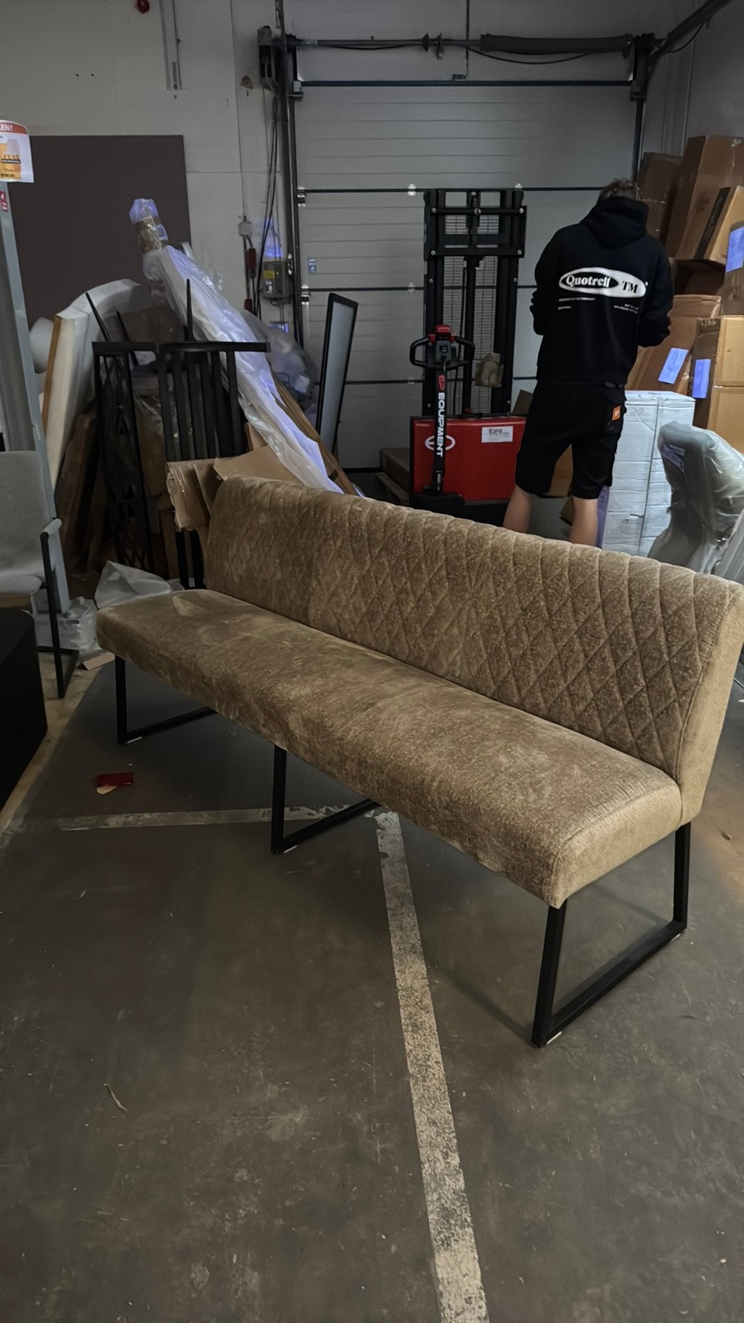Eetkamerbank | Gloednieuw | 190cm, 150 tot 200 cm, Ophalen of Verzenden, Stof, Driepersoons