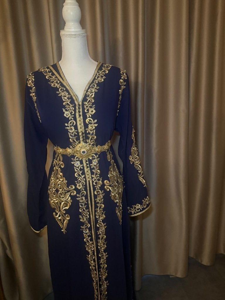 Takshita kaftan lensa caftan marokkaanse jurk, Overige typen, Meerkleurig, Maat 42/44 (L), Ophalen of Verzenden