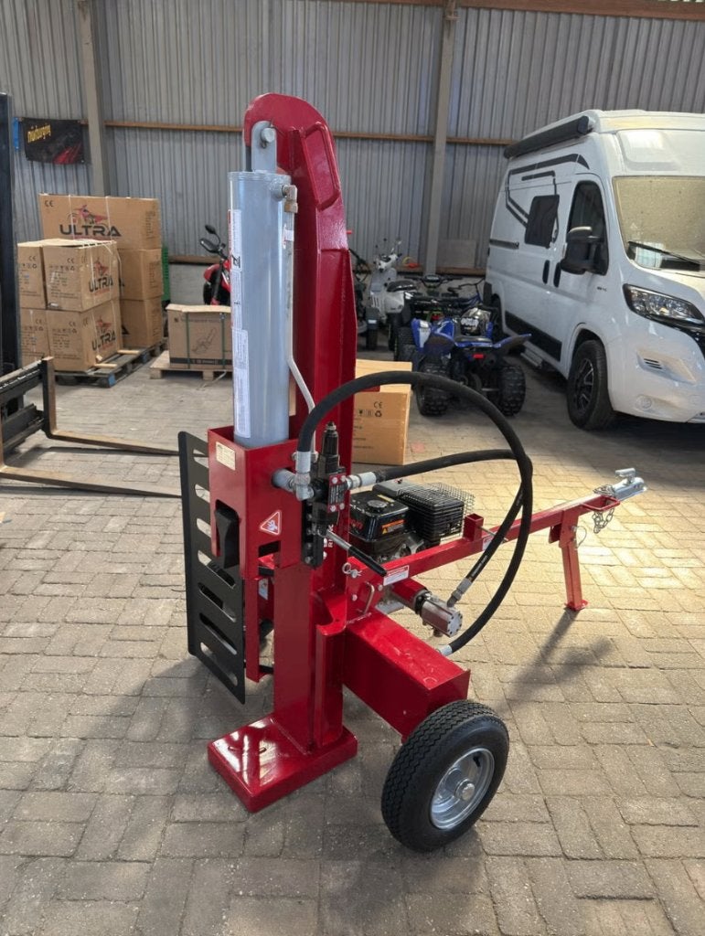 zware benzine houtklover 35t op aanhanger onderstel, Tuin en Terras, Ophalen, Nieuw, Benzine, Liggend