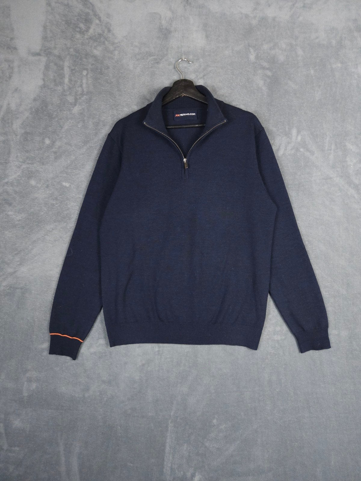 Joe Merino Trui XXL Blauw Merino Wol Zip Rits Sweater ., Overige maten, Zo goed als nieuw, ., .