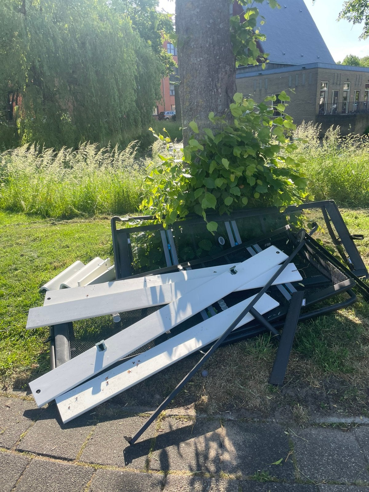Free auping bed on street, Ophalen, Zo goed als nieuw
