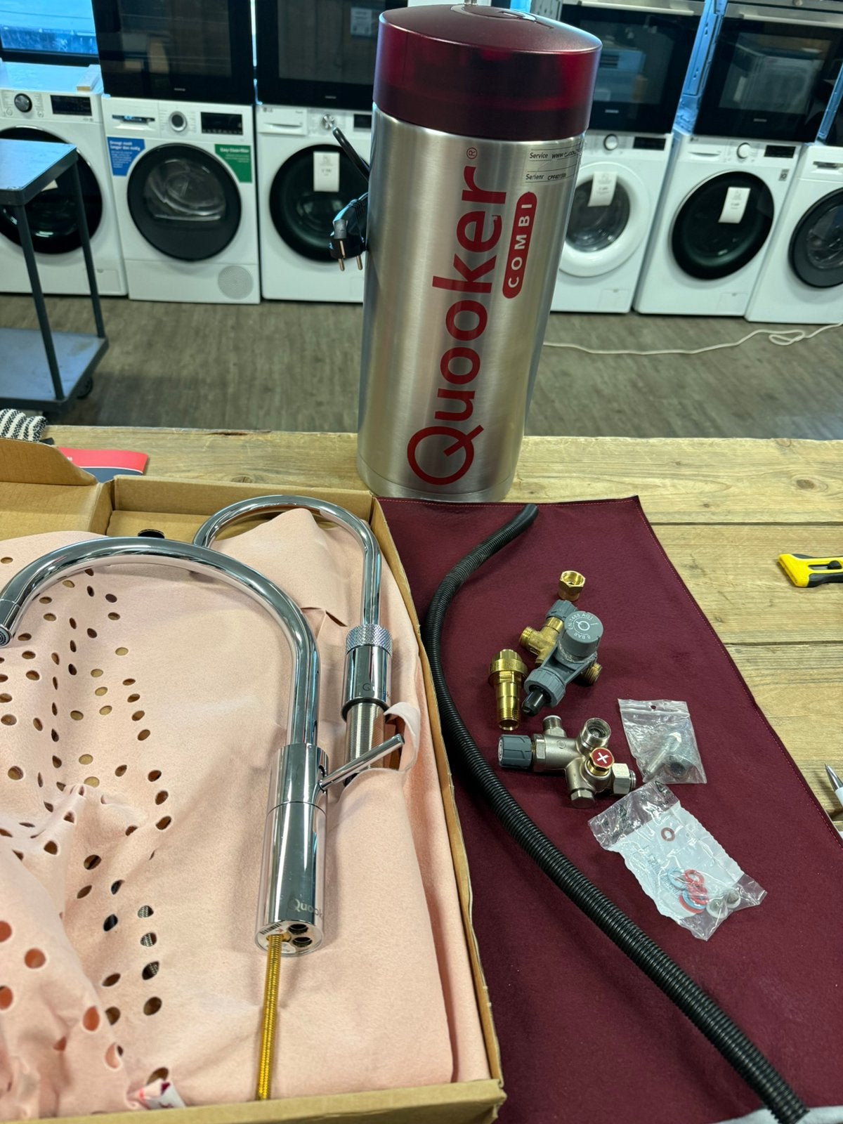 Quooker Nordic Round Twintaps en mengkraan (chroom), Ophalen, Overige typen, Quooker bv, Postbus 155