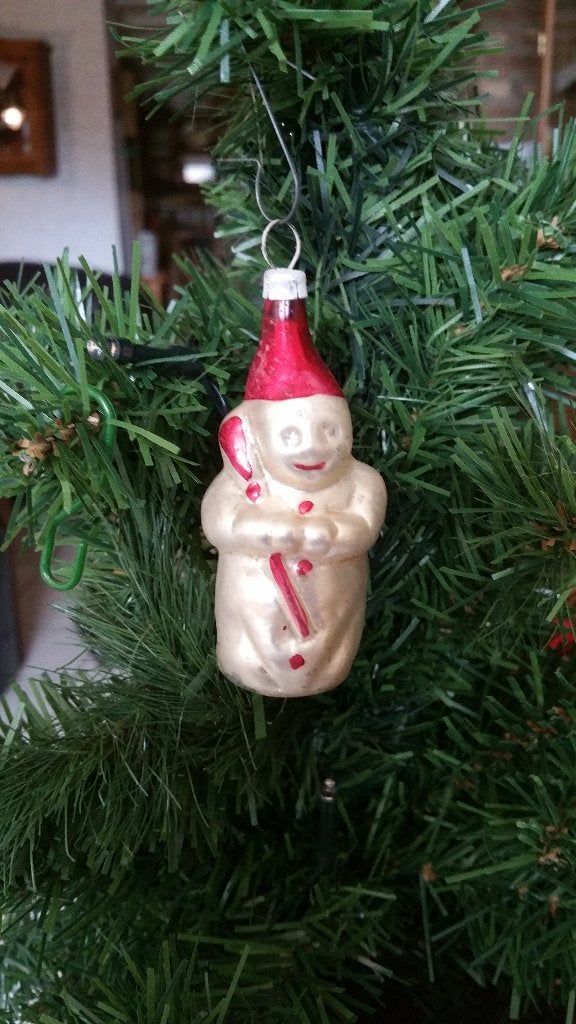 antieke kerstbal nr 309 model sneeuwman, Diversen, Ophalen of Verzenden, Gebruikt