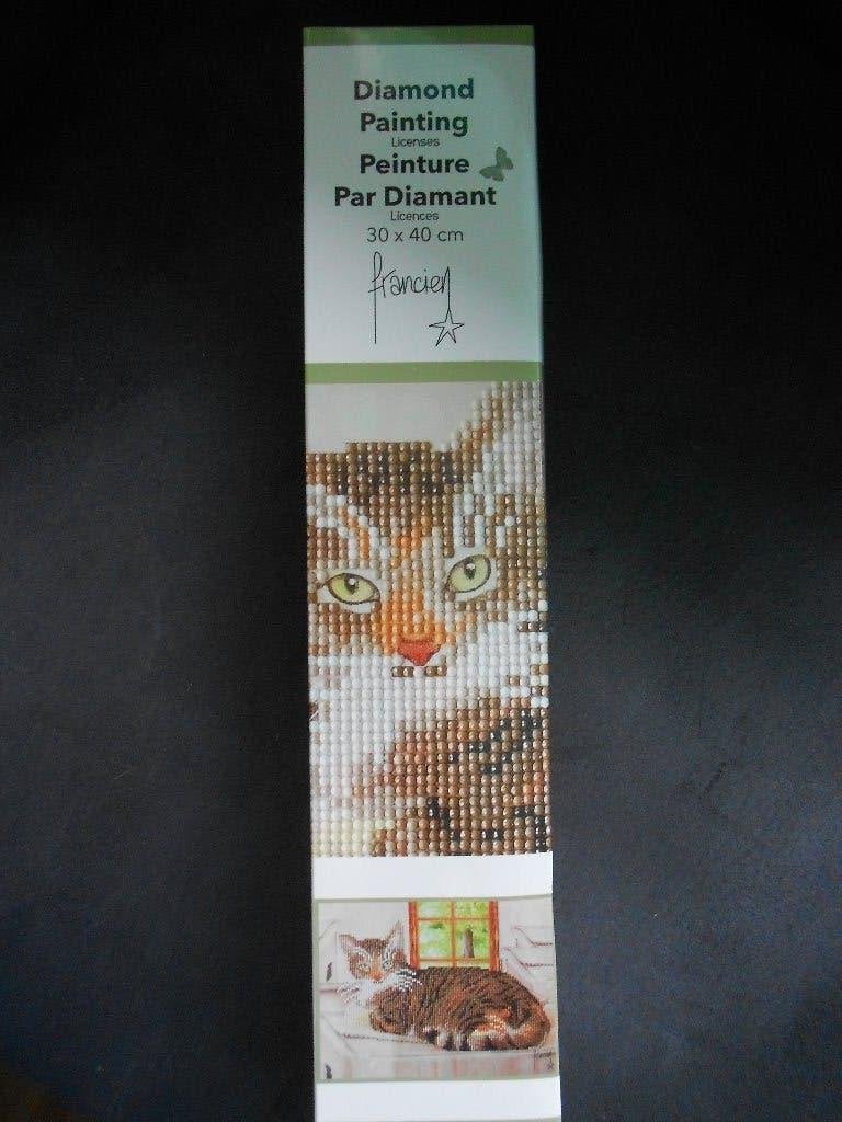 3x Diamond Painting Franciens katten 30 x 40 cm., Ophalen, Nieuw, Dieren, Diamond painting