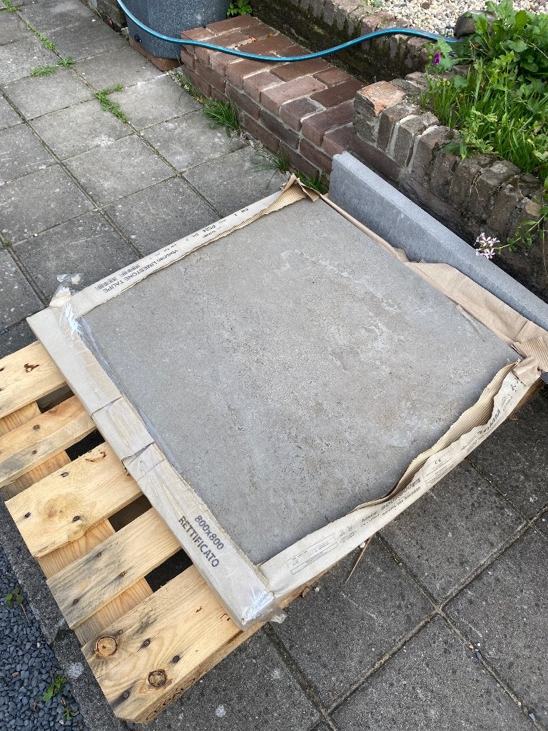 Keramische terrastegels (gratis), Tuin en Terras, Ophalen, Keramiek, Nieuw, Minder dan 5 m²