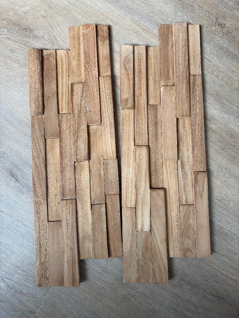Teakea teak wandbekleding, Ophalen, Wandbekleding, Natuurlijk, Overige merken