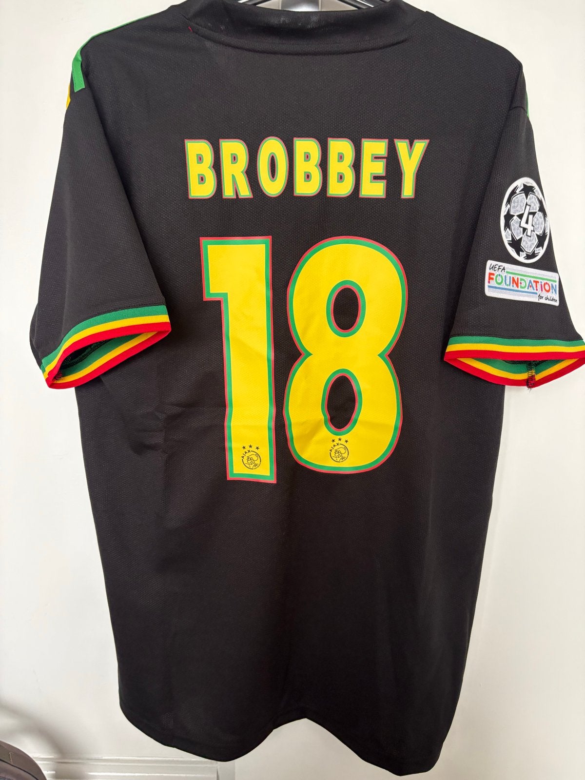 Retro Ajax uitshirt 2022/2023 Brobbey Bob Marley Large, Maat 52/54 (L), Zwart, Nieuw, Ophalen of Verzenden