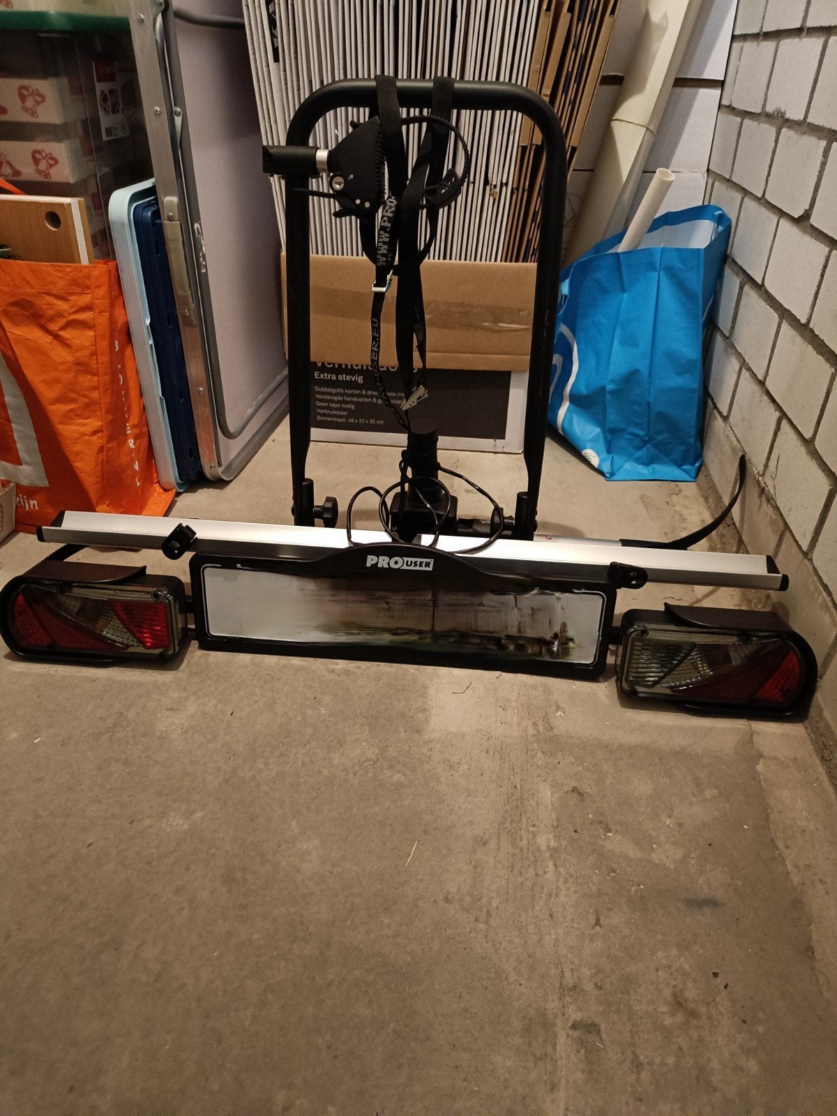 Te koop fietsendrager voor 1 fiets plus oprijgoot, Auto diversen, Ophalen, Zo goed als nieuw, 1 fiets, Trekhaakdrager