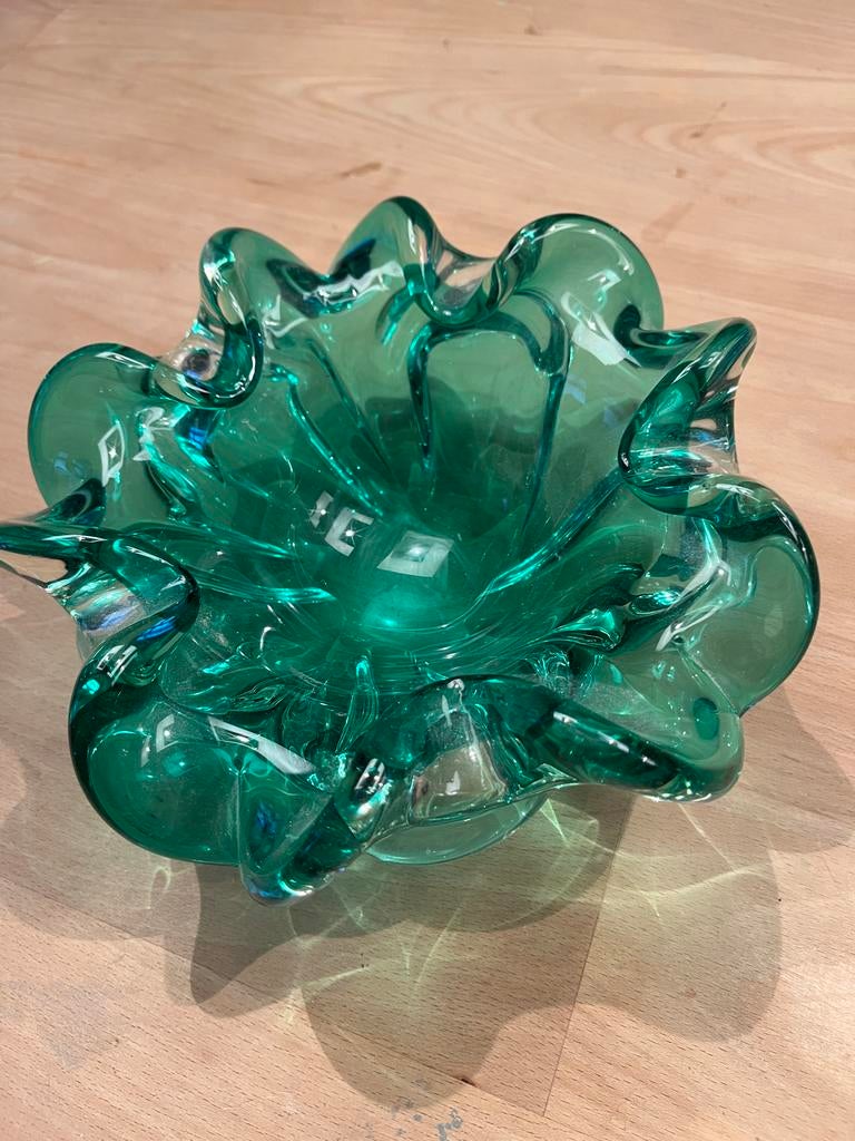 Groene Murano schaal, Antiek en Kunst, Ophalen of Verzenden