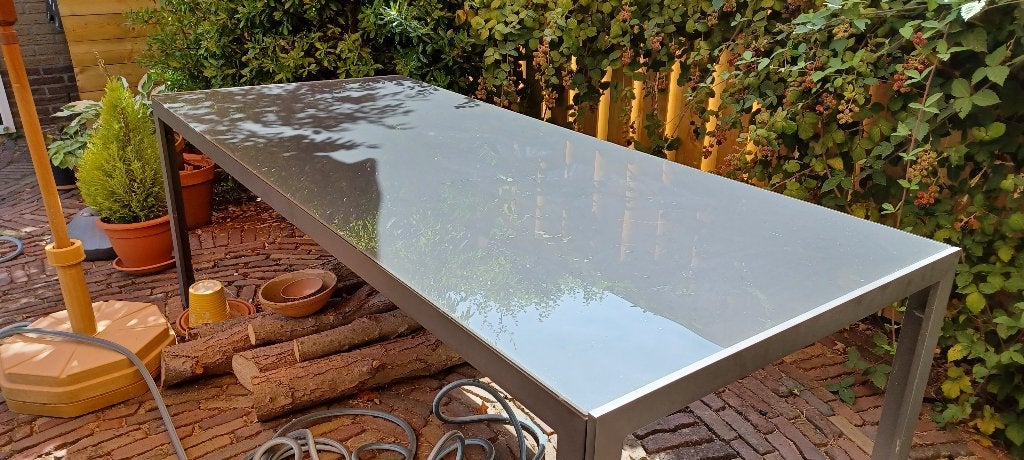 Grote tuintafel, Ophalen, Zo goed als nieuw, Rechthoekig, Overige materialen