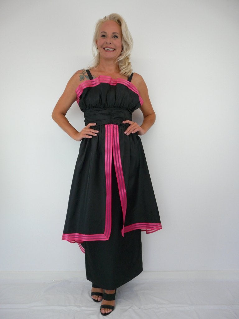 *Abfab Vintage Extravagante Avondjurk 36*, Galajurk, Zwart, Hopfner modell, Ophalen of Verzenden