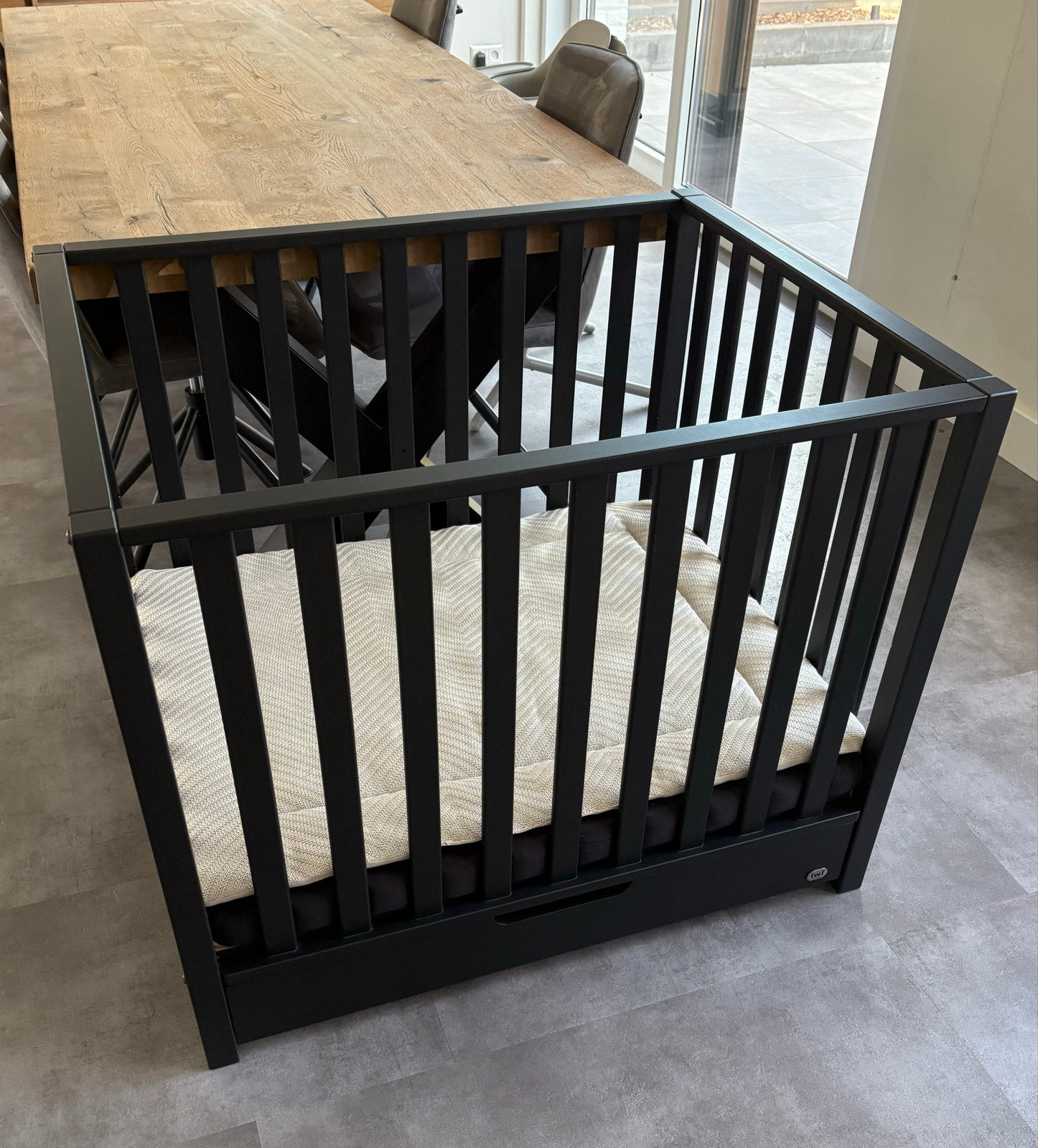 TWF Box Sam Met Lade Mat Zwart, Kinderen en Baby's, Boxen, Ophalen, Gebruikt, Vierkant, Lade