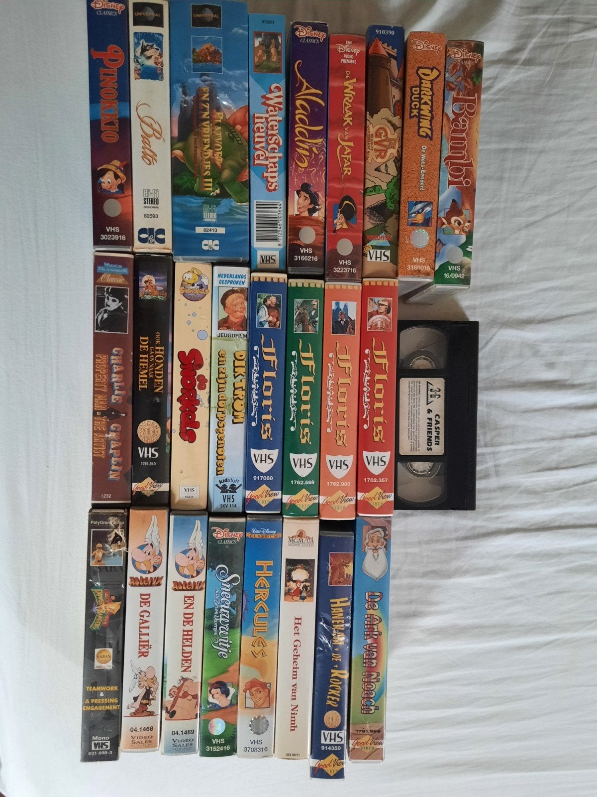 Grote collectie VHS-banden: Disney, Floris, Casper & meer, Ophalen, Gebruikt, Alle leeftijden, Kinderfilm