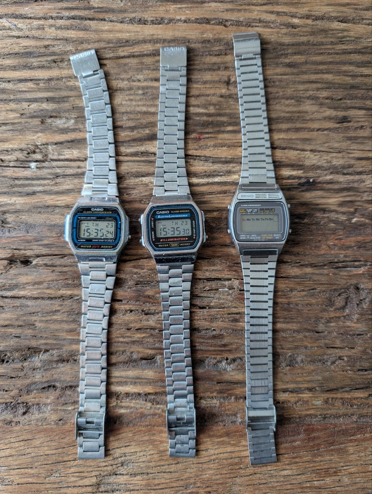 Vintage Seiko en Casio digitale horloges, Ophalen of Verzenden, Staal, Seiko, 1960 of later