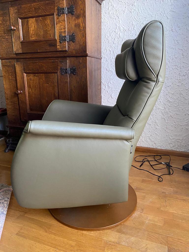 Elektrische Velderhof sta-op-stoel., Huis en Inrichting, Fauteuils, Ophalen, Zo goed als nieuw, Leer, 75 tot 100 cm
