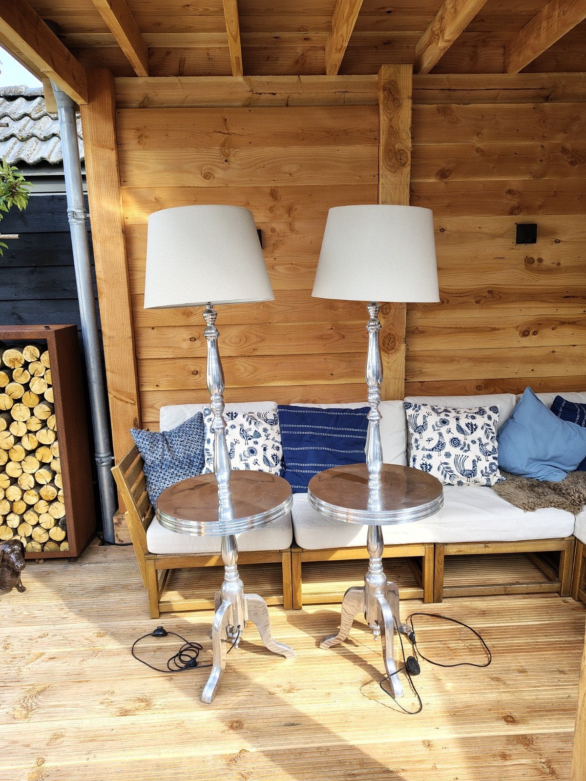 Riviera Maison sta lamp met tafel., Ophalen, 150 tot 200 cm