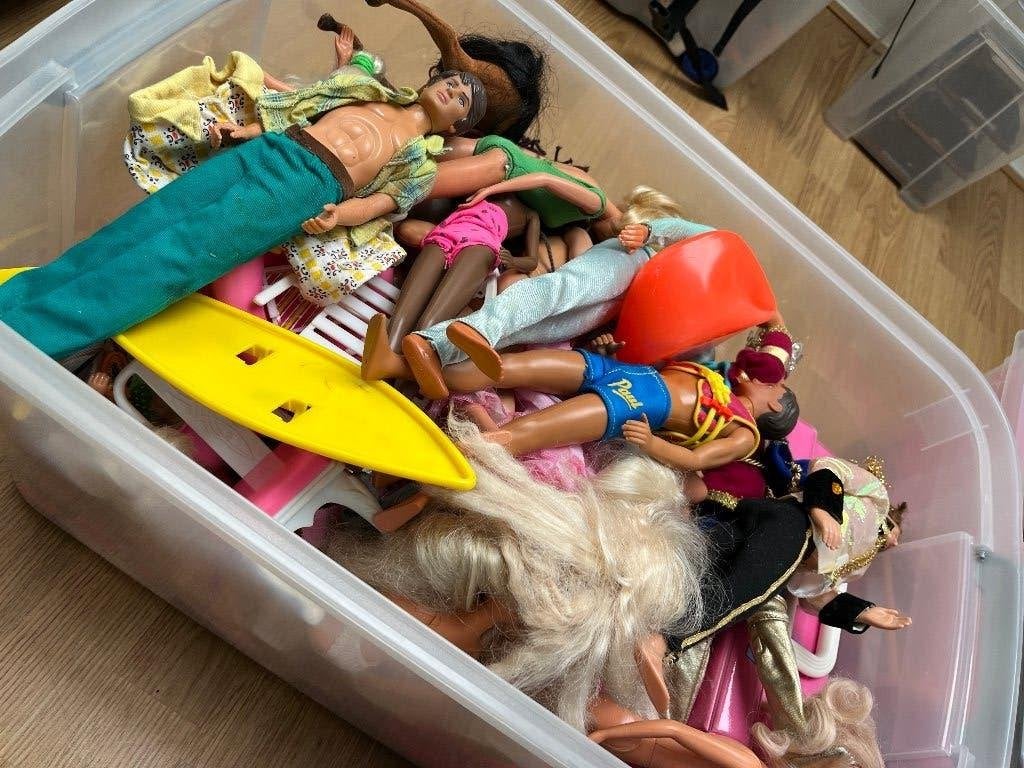 Grote Barbie‑verzameling – poppen, meubels en accessoires, Ophalen, Gebruikt, Barbie