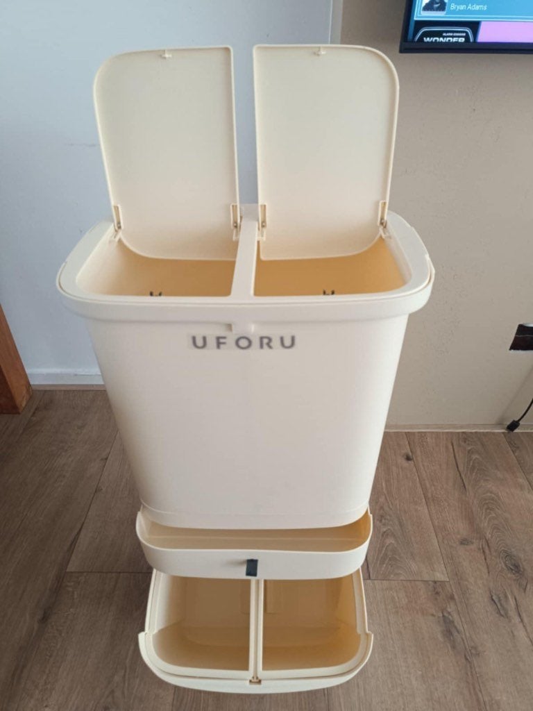 Prullenbak op wielen, Ophalen, Kunststof, Nieuw, 40 liter of meer
