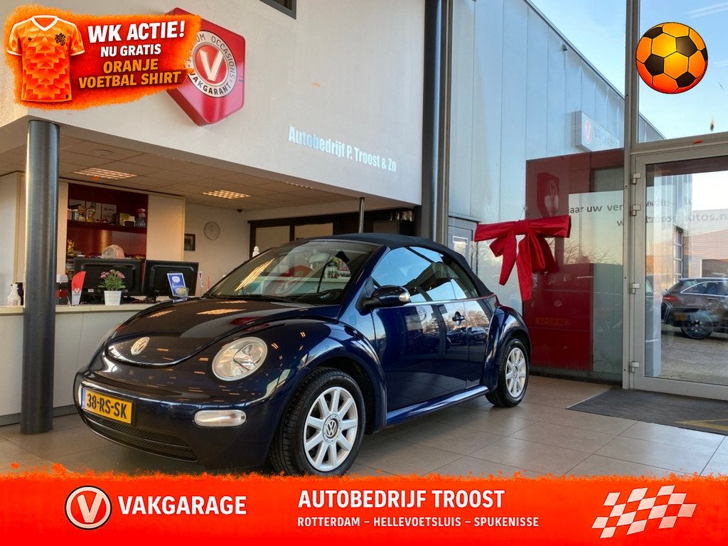 Volkswagen New Beetle Cabriolet 1.6 Turijn ComfortNL Auto,1E, Auto's, Volkswagen, Stof, Gebruikt, Beetle (Kever), 4 cilinders