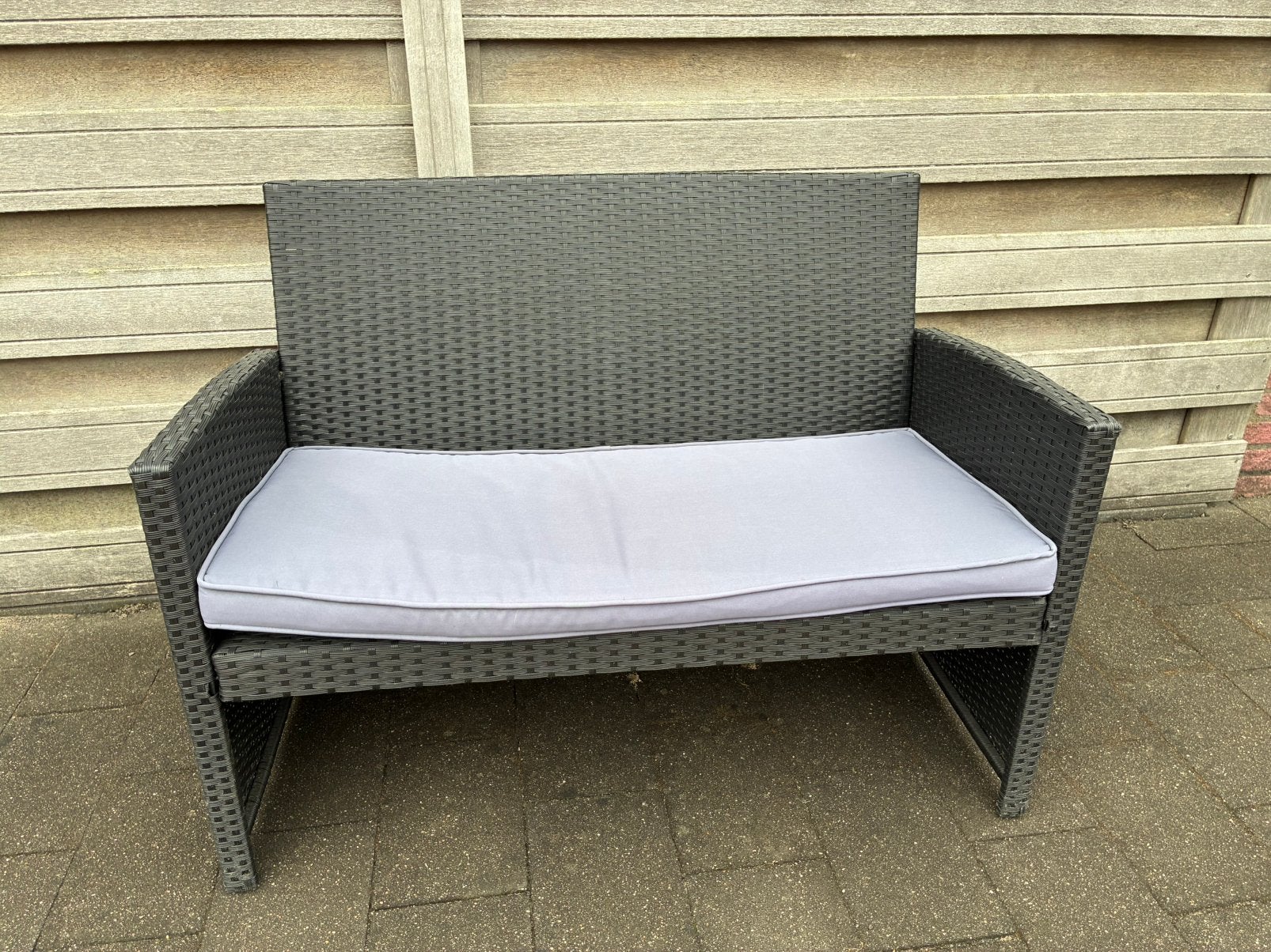 Bankje met kussen., Tuin en Terras, Ophalen, Gebruikt, Kunststof