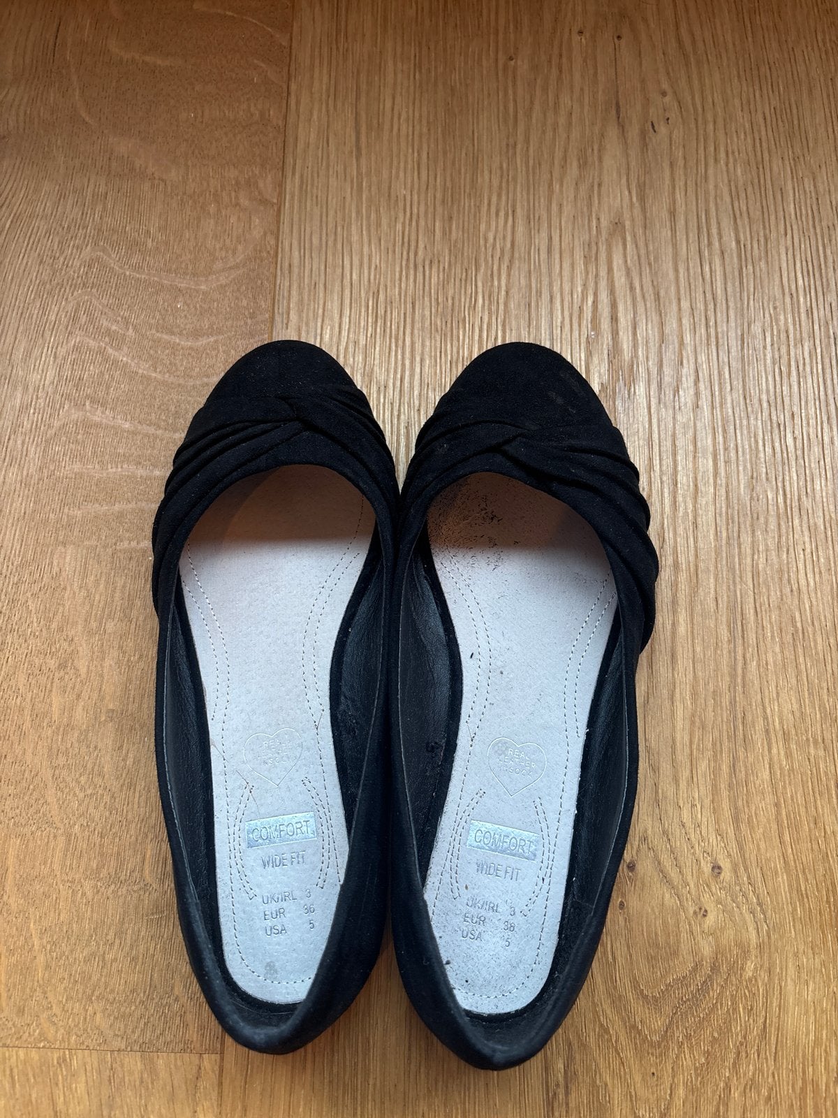 Zwarte ballerina's - Comfort Wide Fit - Maat 36, Ophalen, Gedragen, Zwart, Ballerina's