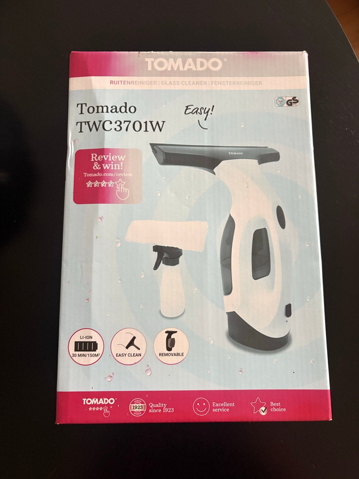 Tomado TWC3701W Ruitenreiniger - Eenvoudig en Efficiënt, Ophalen of Verzenden, Raamwisser of Trekker
