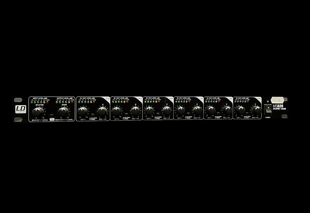 LDMS828 - 19" Line Mixer 8 in 2 and Splitter 2 in 8, Ophalen of Verzenden, Nieuw, Audio