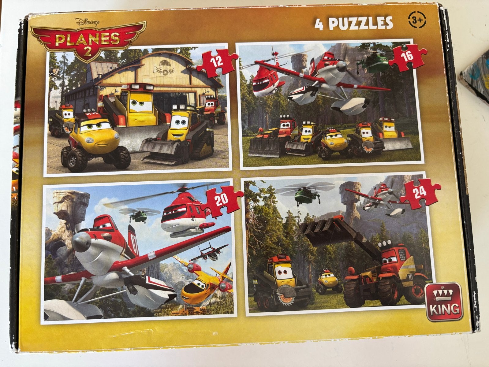 Disney Planes 2 Puzzels - 4 in 1 set (12, 16, 20, 24 stukjes, Ophalen of Verzenden, 10 tot 50 stukjes, Gebruikt, 2 tot 4 jaar