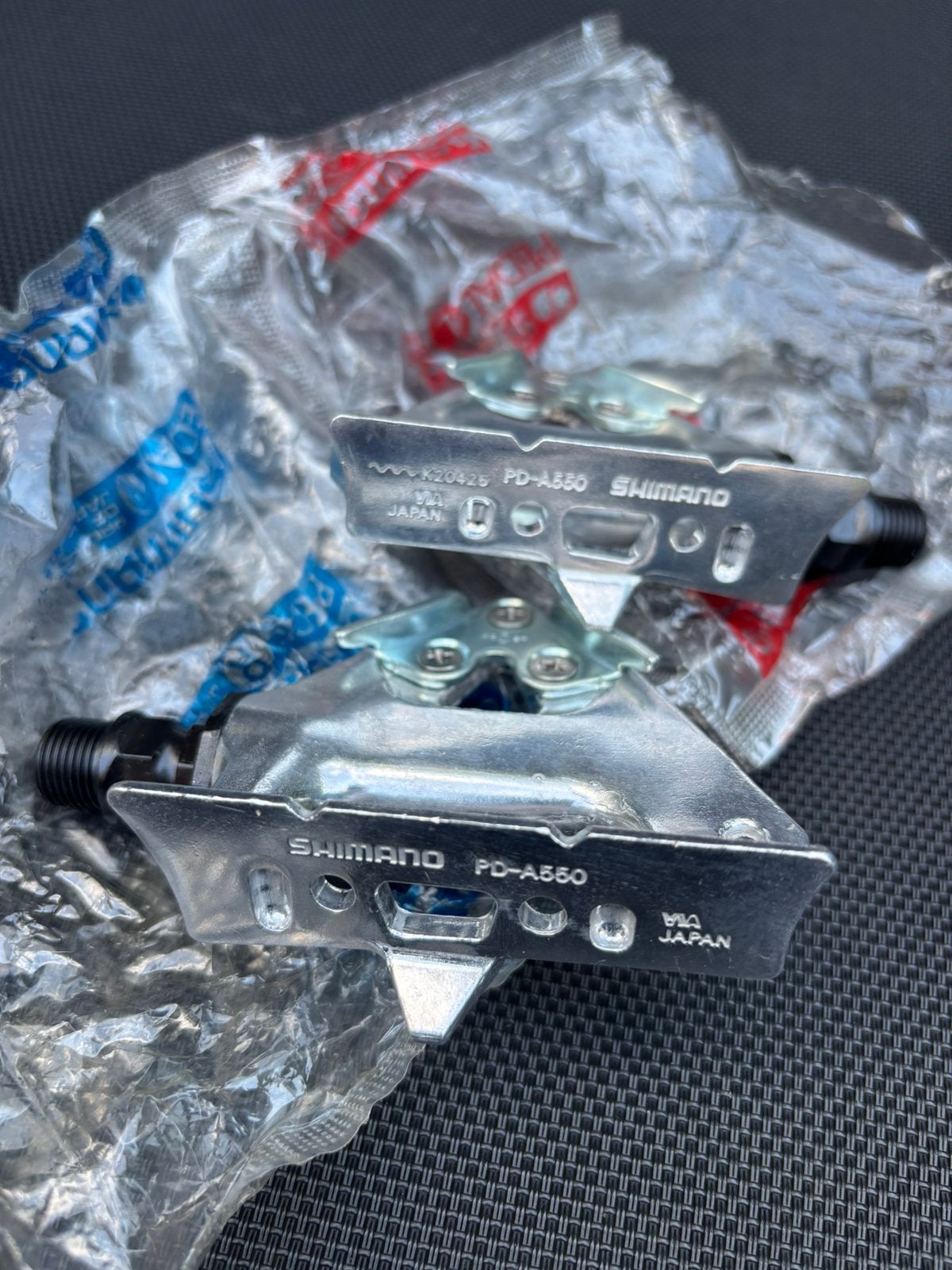 Shimano NOS pedalen PD-A550 vintage racefiets, Crankstel of Pedalen, Nieuw, Ophalen of Verzenden, Aluminium