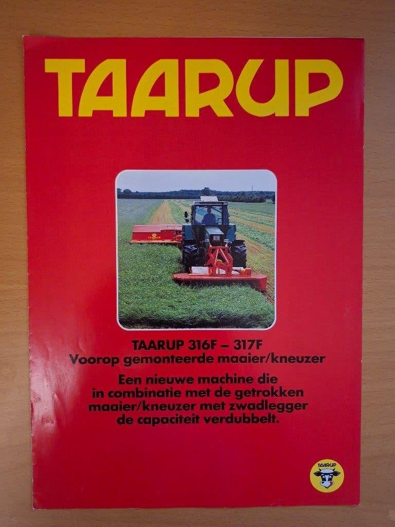 Folder Taarup 316F - 317F maaier / Kneuzer Nederlandstalig, Verzenden, Gelezen, Tractor en Landbouw