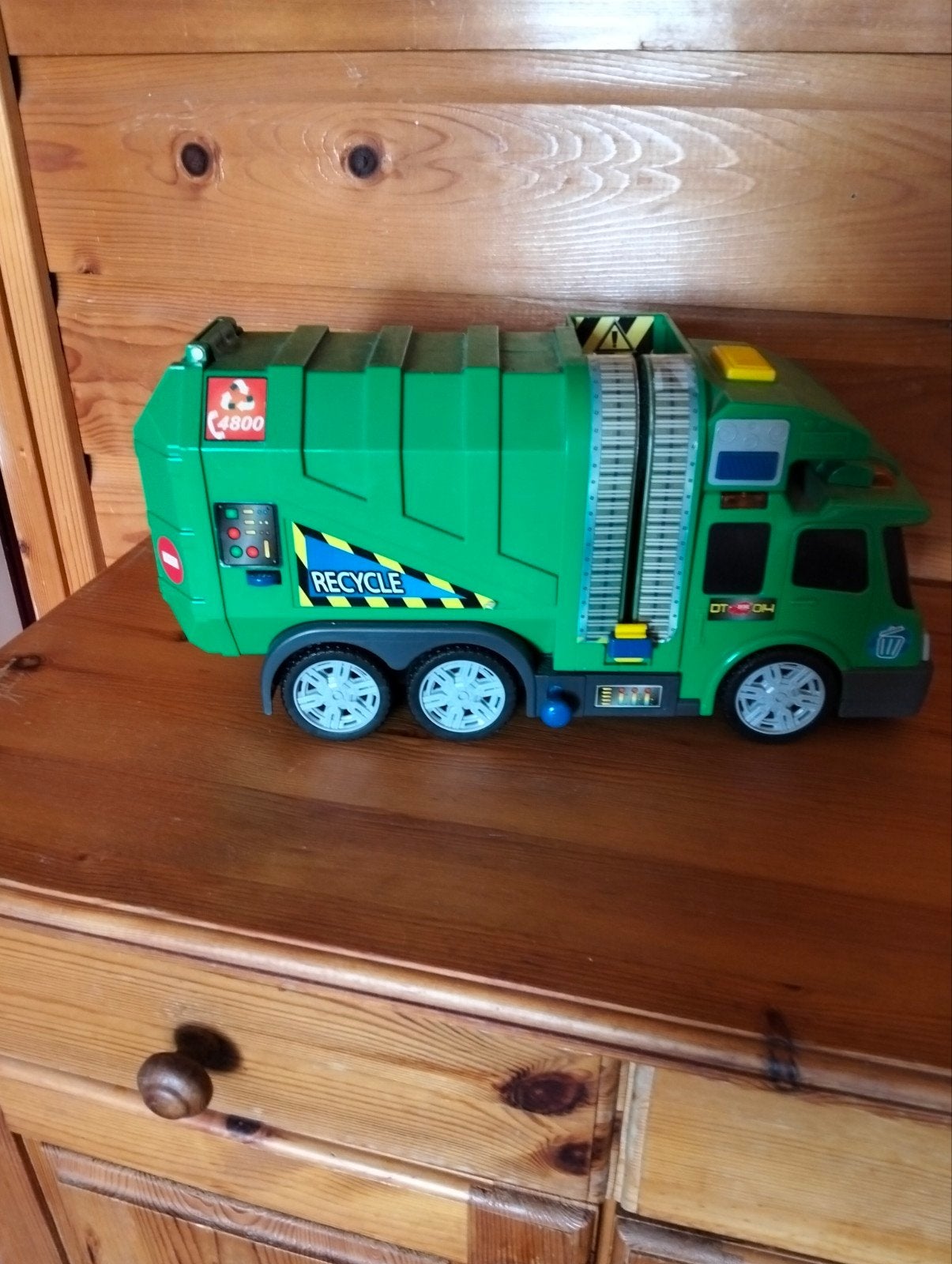Grote groene speelgoed vuilniswagen, Ophalen of Verzenden, Gebruikt