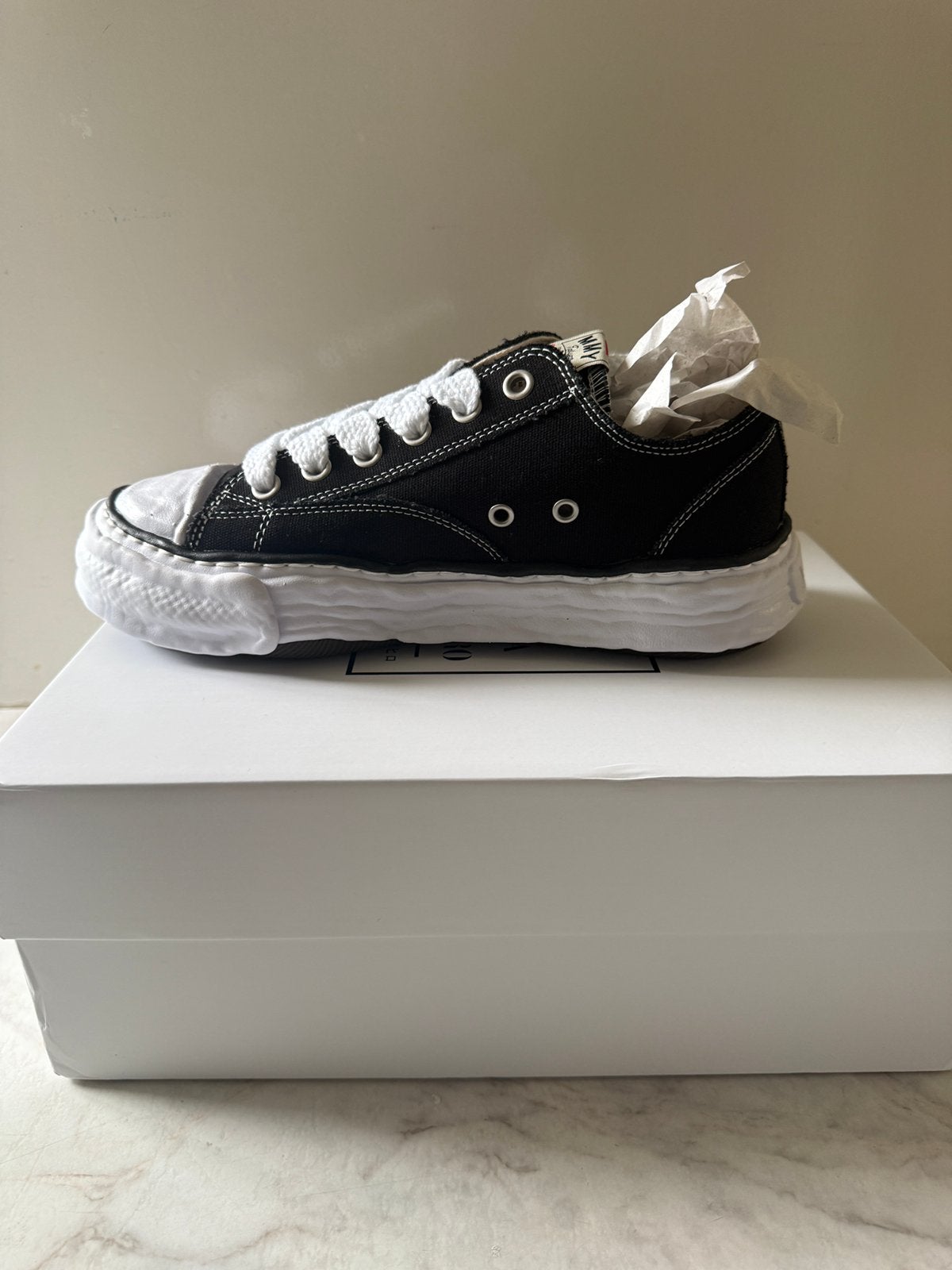 Maison Mihara Yasuhiro Peterson Low Black/White, Ophalen of Verzenden, Nieuw, Zwart