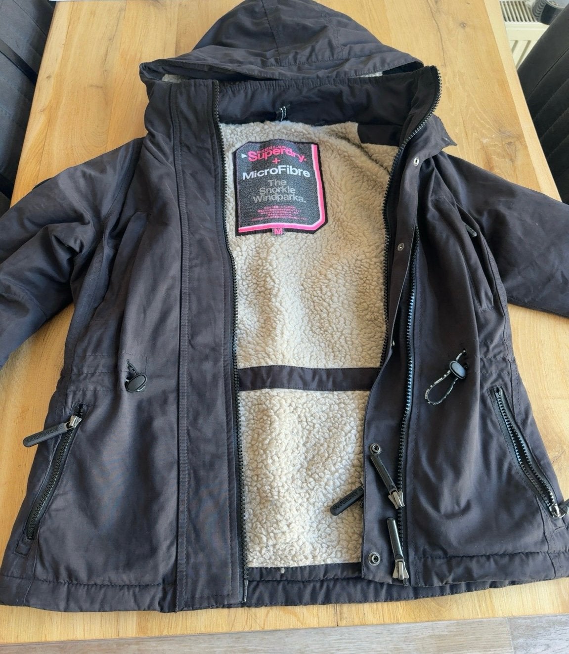 Superdry Snorkle Windparka maat M – z.g.a.n. dames winterjas, Ophalen of Verzenden, Zo goed als nieuw, Maat 38/40 (M), Bruin