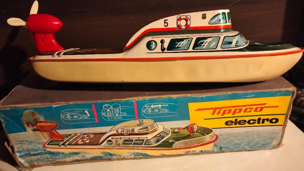 TippCo- Battery Operated Electro Boat # 850-boxed-1950, Verzenden, Gebruikt