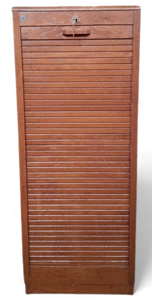 192. Eikenhouten rolluikkast, Eeka ca. 1960, Gebruikt, Eikenhout, 150 tot 200 cm, 25 tot 50 cm