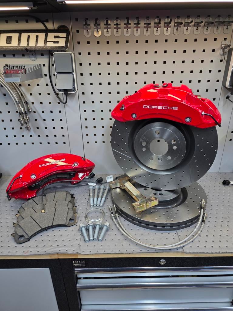 Nieuwe 390mm porsche big brake kit golf 5/6/7/8, caddy, mqb, Ophalen of Verzenden, Nieuw