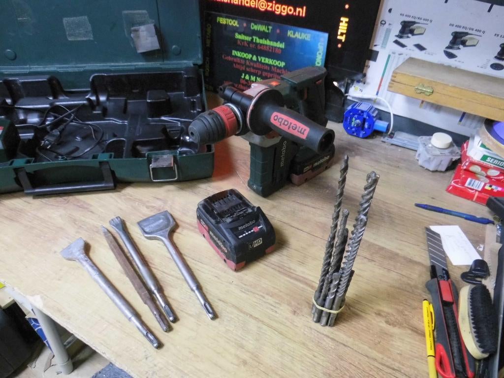 Metabo 18 Volt - Breek/Boorhamer., Doe-het-zelf en Verbouw, Gereedschap | Boormachines, Gebruikt, Boor- en/of Breekhamer, -, -