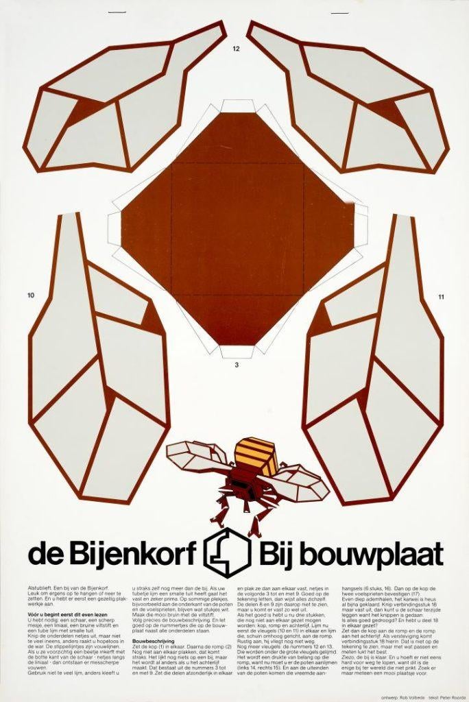 Bouwplaat BIJ / De Bijenkorf 1978, Hobby en Vrije tijd, Modelbouw | Overige, Ophalen of Verzenden, Nieuw, 1:32 tot 1:50