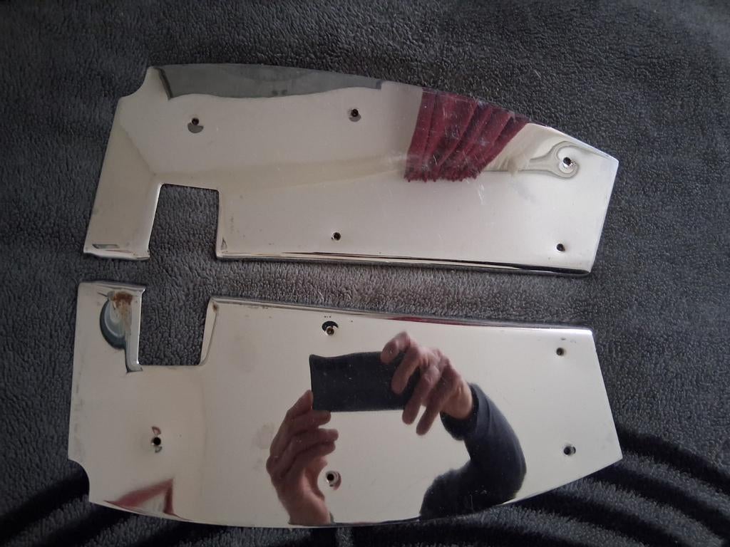 W 107 SL/SLC  chroome schetsplaten voor de deur, Gebruikt, Deur, Mercedes-Benz, Voor