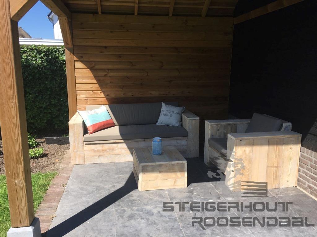 Steigerhouten Loungeset Tegen ACTIE Prijzen SHOWROOM OPEN, Bank, Steigerhout, Nieuw, Ophalen of Verzenden