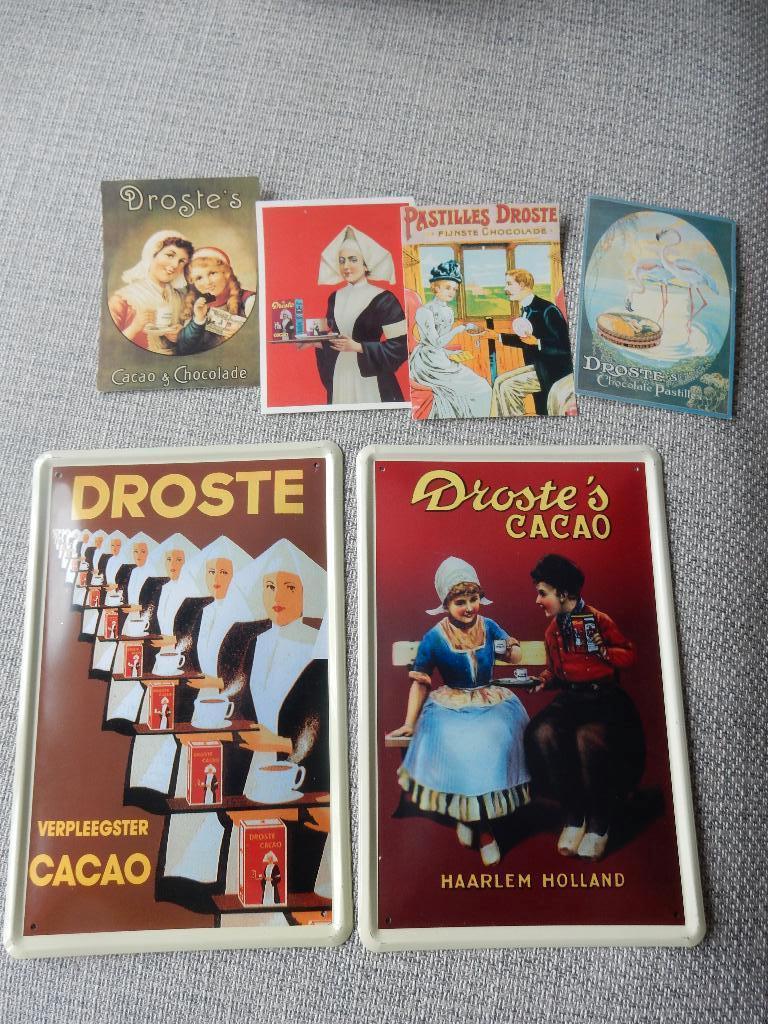 Droste cacao reclame borden, Verzamelen, Merken en Reclamevoorwerpen, Ophalen of Verzenden, Zo goed als nieuw, Reclamebord