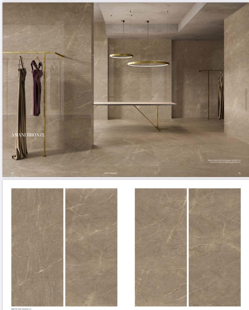 Tegels Marmerlook  Armani Bronze  1198x598x9mm voorraad, 60 cm of meer, Nieuw, Ophalen of Verzenden, 10 m² of meer