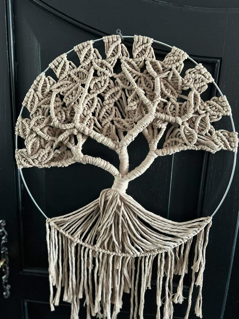 Handgemaakte Macramé Levensboom Wanddecoratie, Ophalen of Verzenden, Nieuw