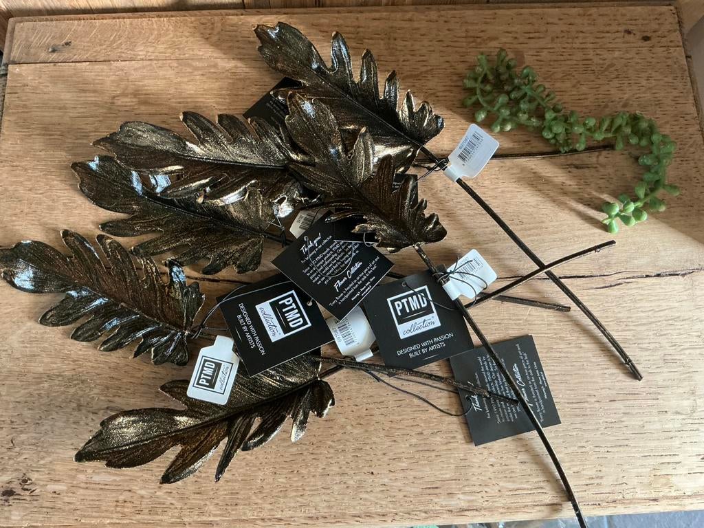 NIEUW set van 6 PTMD kunstbloemen bladeren, Huis en Inrichting, Woonaccessoires | Kunstplanten en Kunstbloemen, Nieuw, Ophalen of Verzenden