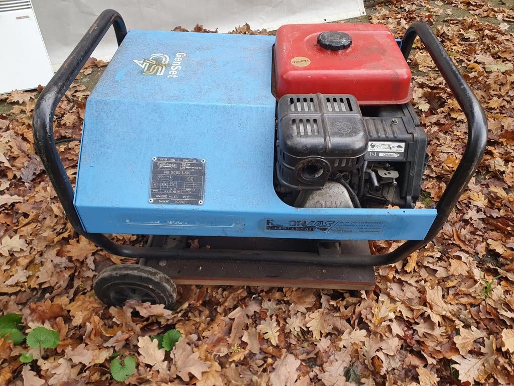 Genset aggregaat generator 230volt benzine, Ophalen, Gebruikt, Minder dan 5 kVA, Benzine