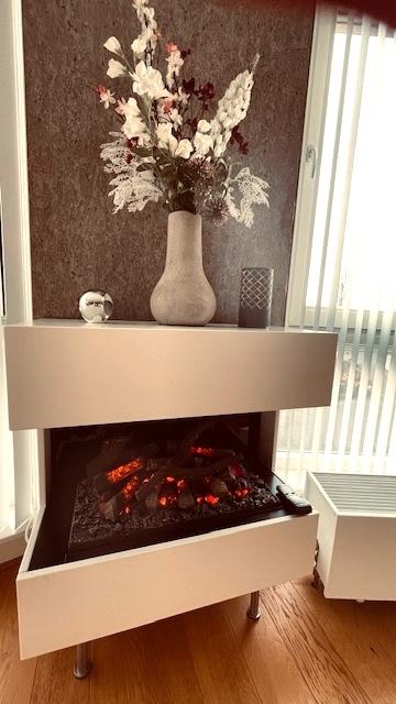 open haard elektrisch met  mistiek vuur (decoratief), Ophalen, Zo goed als nieuw, Vrijstaande haard, Elektrische haard