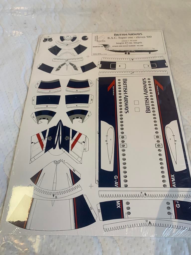 British Airways B.A.C. Super one-eleven 500 model, Overige merken, 1:50 of kleiner, Auto, Nieuw