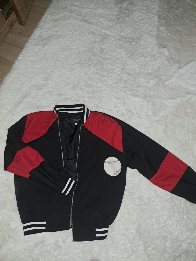 Reclaimed Vintage Baseball Bomberjack Maat L, Maat 52/54 (L), Zwart, Ophalen of Verzenden, Zo goed als nieuw