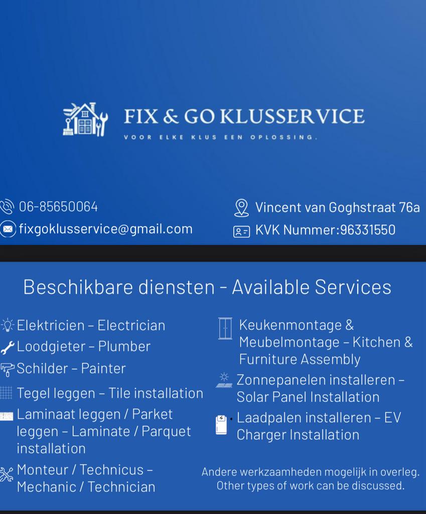 Fix&go klusservice, 24-uursservice